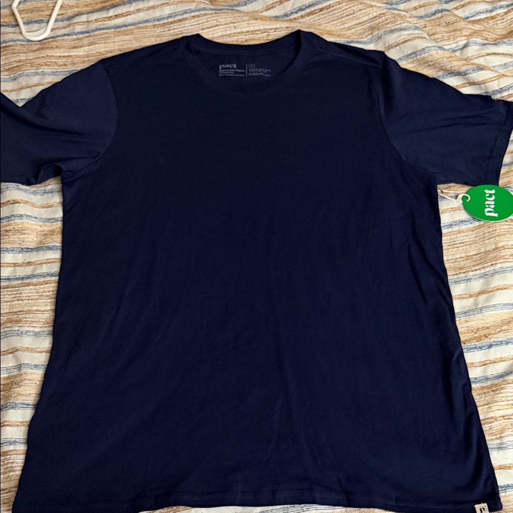 Pact Men's Deep Blue Short Sleeve Tee